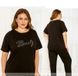Women's T-shirt No. 2274-black, 50-52, Minova