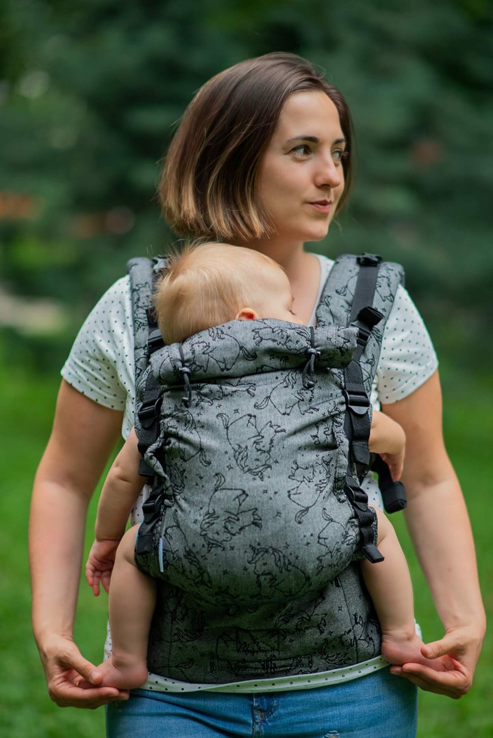 Buy Ergo backpack from birth Adapt gray Unicorns (0-48 months)