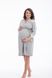 Халат для беременных с кружевом, Серый, 40, 2009, Kinderly