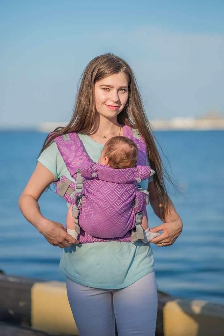 Buy Ergo Backpack from Birth Adapt Purple Geometry (0-48 months)