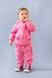 Костюм велюровий для новонароджених дівчаток, 03-00447_1-1, 74, Рожевий, Модний карапуз