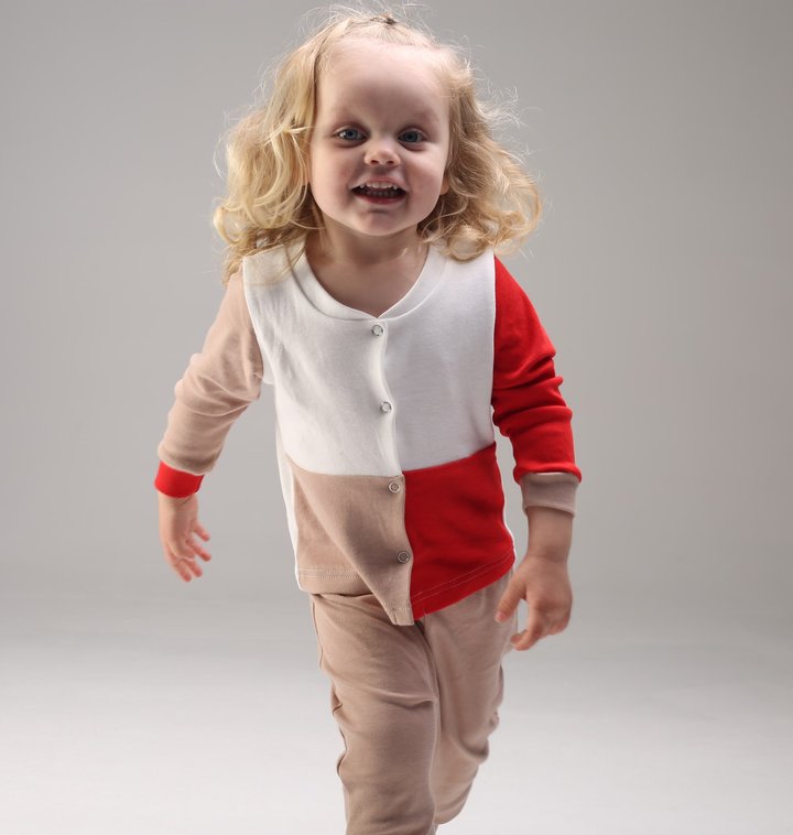 Buy Blouse with long sleeves, Milky-beige-red, 1038, 86, Kinderly