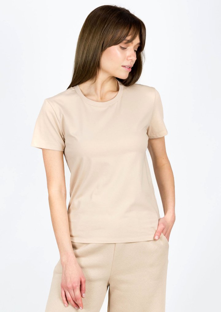 Buy Women's T-shirt №1359/141, beige, XL, Roksana