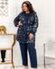Women's home suit, 3 pcs, Women's pajamas №2237, blue, 58-60, Minova
