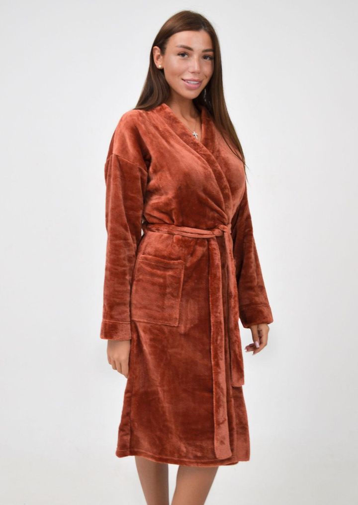Buy Women's bathrobe No. 1209/90052 gray-blue, Roksana
