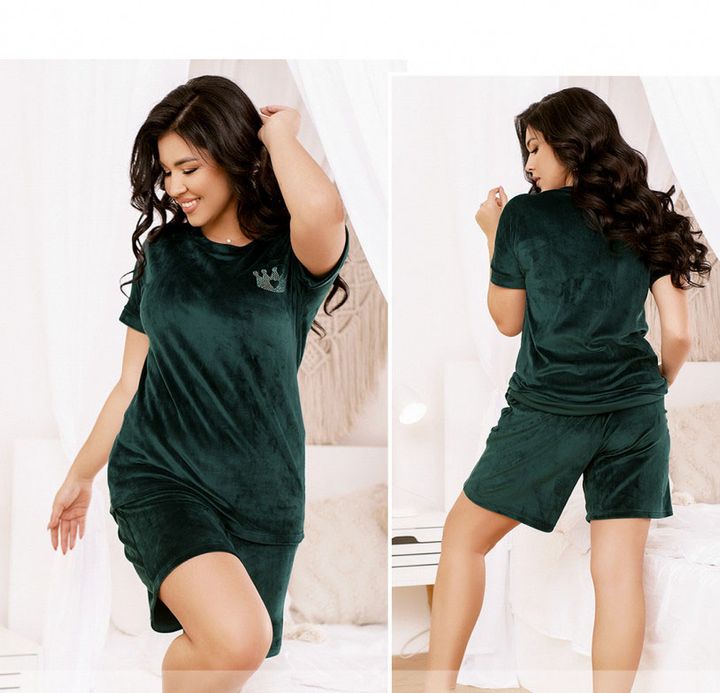 Buy Women's home suit №2322-dark green, 66-68, Minova