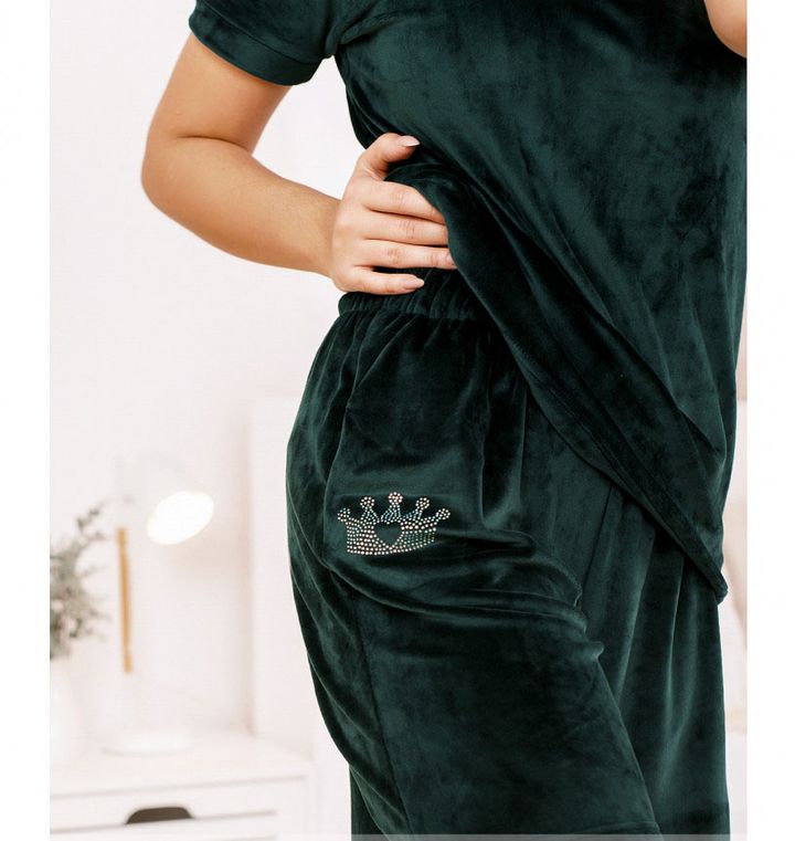 Купити Жіночий домашній костюм №2322, темно-зелений, 66-68, Minova