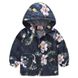 Windbreaker jacket for girls Big flowers, 100, blue, 51124, Jomake