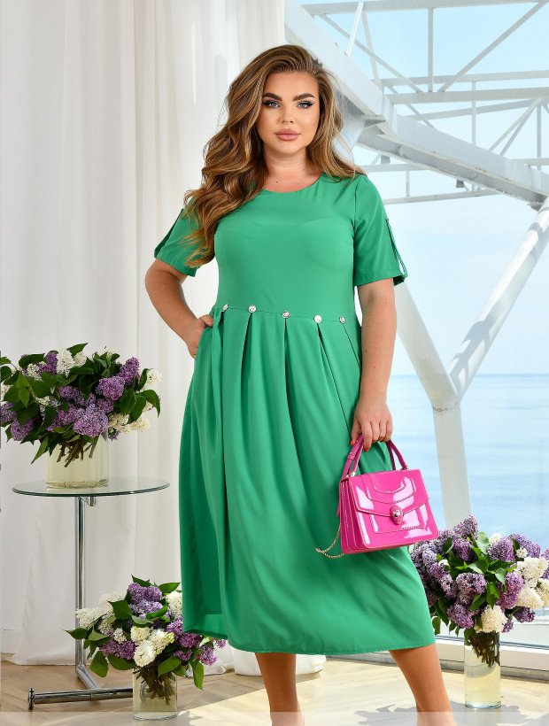 Купить Платье №8-310-Зеленый, 64-66, Minova