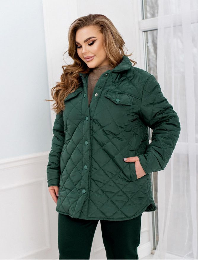 Купить Куртка №2429-Зеленый, 66-68, Minova
