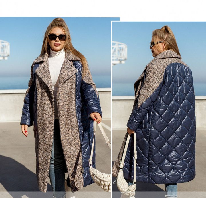 Купить Куртка женская №2413-синий-персик, 66-68, Minova
