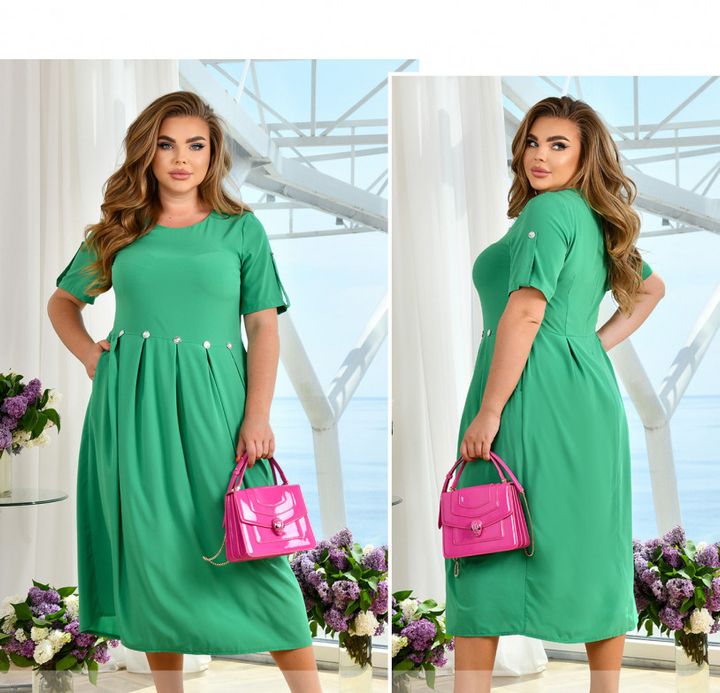 Купить Платье №8-310-Зеленый, 64-66, Minova