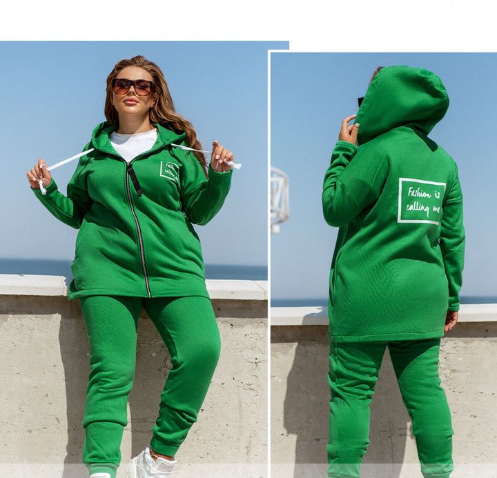 Купити Спортивний костюм жіночий №1199-зелений, 66-68, Minova