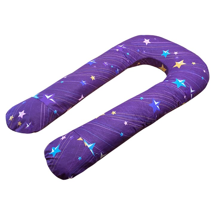 Купить U-образная подушка для беременных Звездочки на фиолетовом
