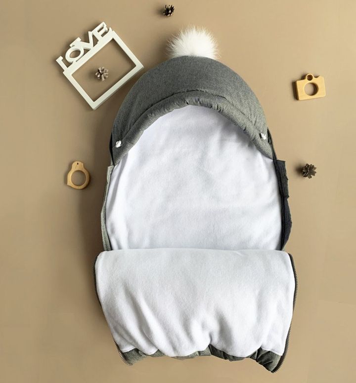 Buy Envelope-cocoon "Baby" gray melange, 0-6 months, Kid's Fantasy
