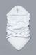 Купить Крыжма для крещения 100% хлопок (интерлок), Белый с вышивкой, серебро, 03-00578, Модный карапуз