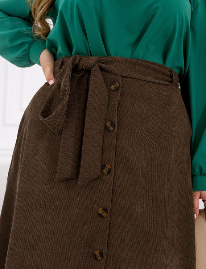 Buy Skirt №2394-Brown, 66-68, Minova