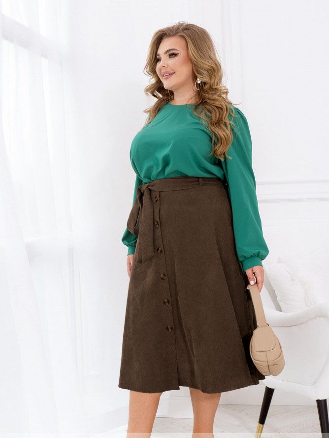 Buy Skirt №2394-Brown, 66-68, Minova