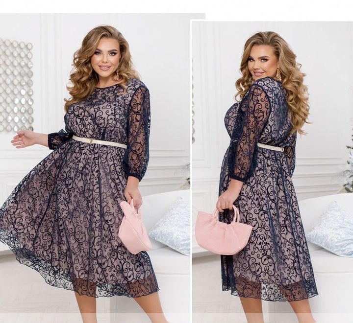 Buy Dress №2485-Blue, 66-68, Minova