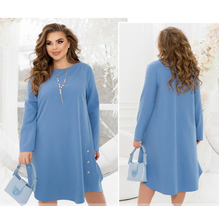 Buy Dress №2435-Blue, 66-68, Minova