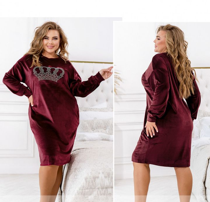 Buy Home Dress №2324-Bordeaux, 66-68-70, Minova