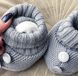 Booties "Little Step" gray, 0-3 months, Kid`s Fantasy