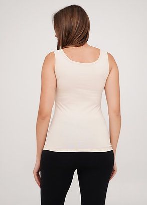 Buy T-shirt wide shoulder strap, Beige 46, F60013, Fleri