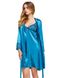 Dressing gown and shirt set turquoise, 36, F50010, Fleri