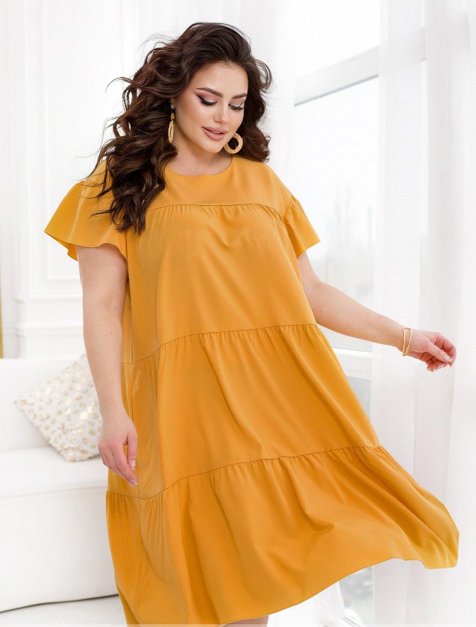 Купить Платье №2361-Желтый, 66-68, Minova