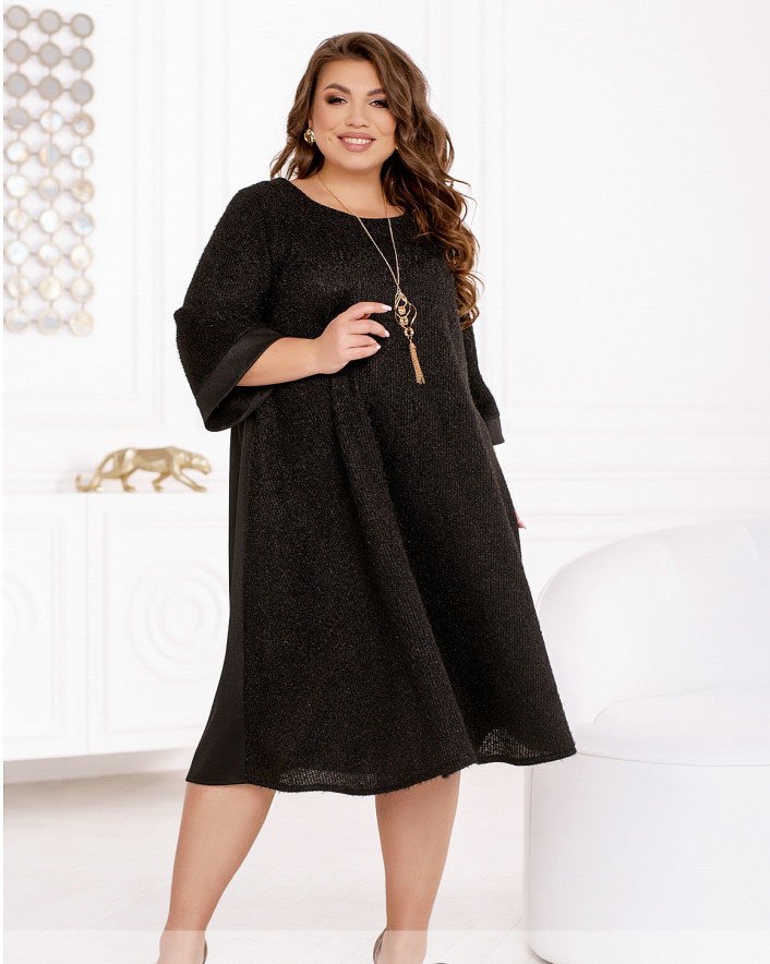 Купить Платье №1107Б-черный, 62-64, Minova