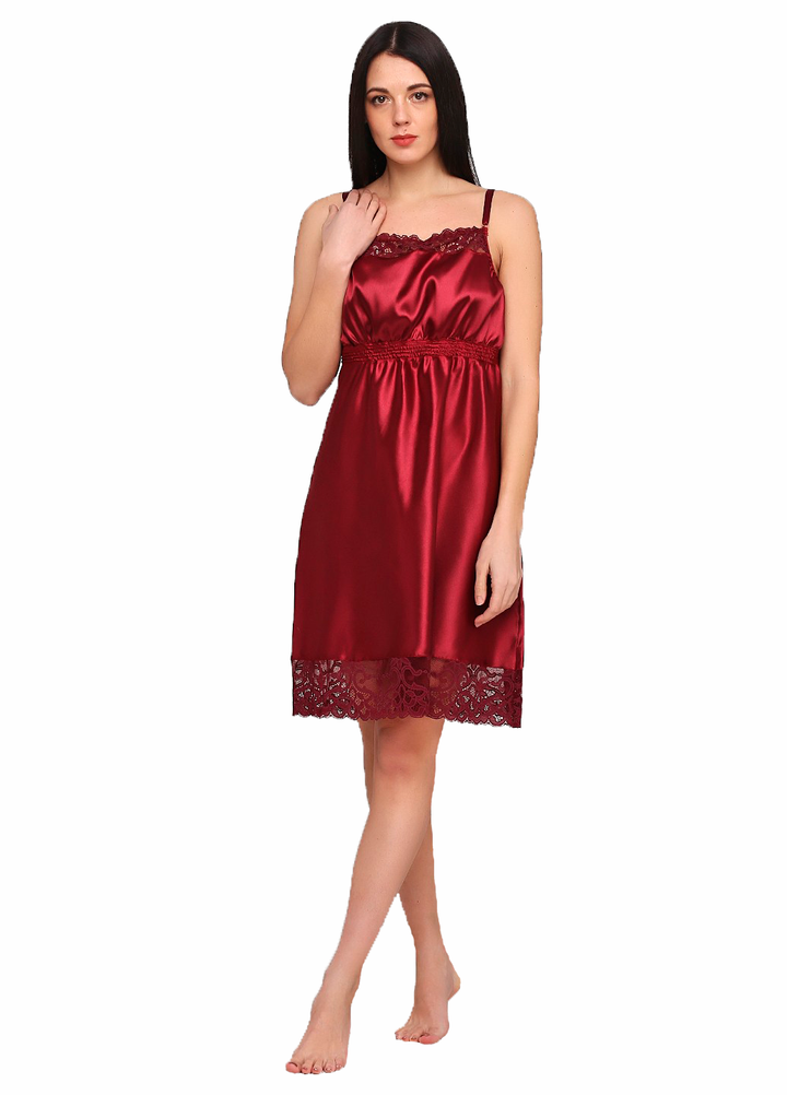 Buy Silk nightgown Burgundy 52, F50048, Fleri