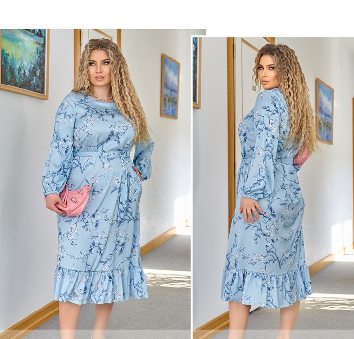 Buy Dress №2441-Blue, 66-68, Minova