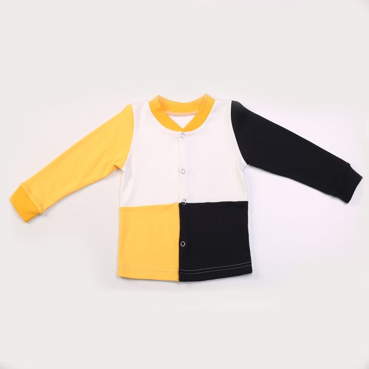 Buy Blouse with long sleeves, Milky-yellow-black, 1038, 86, Kinderly