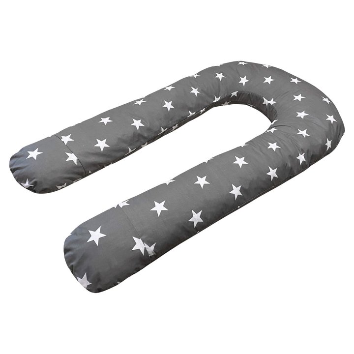 Купить U-образная подушка подкова для беременных Звезды на сером