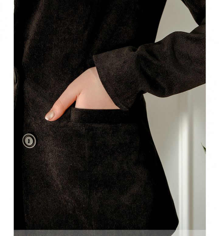 Buy Jacket №2154-Black-Velvet, 46, Minova
