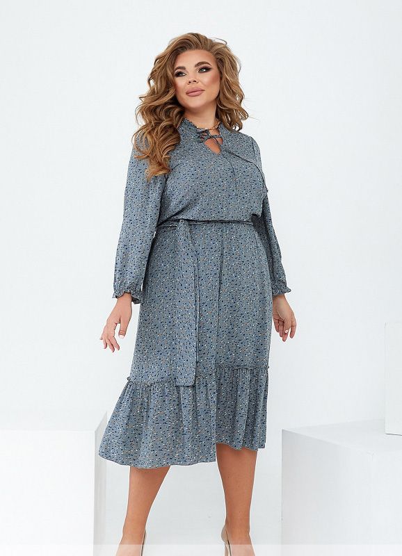 Buy Dress №22-12-Grey-Blue, 54, Minova