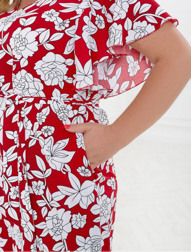 Buy Dress №2461-Red, 66-68, Minova