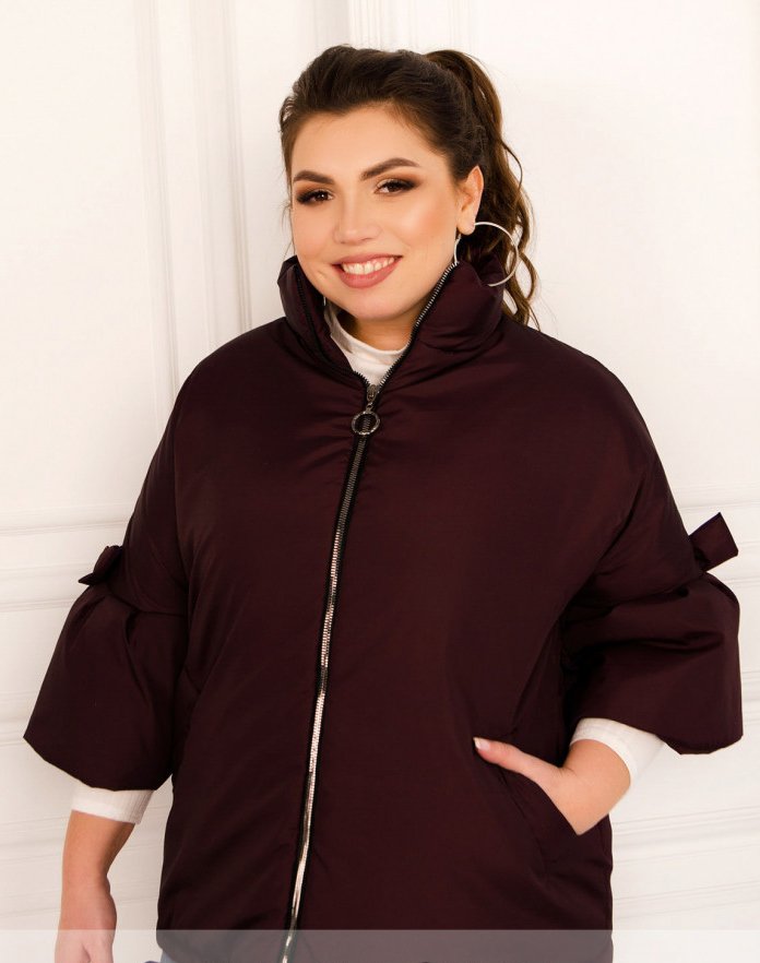 Купити Куртка жіноча тепла №564-бордо, 64, Minova
