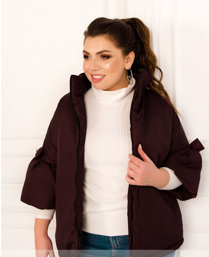 Buy Women's quilted jacket No. 564-bordeaux, 64, Minova