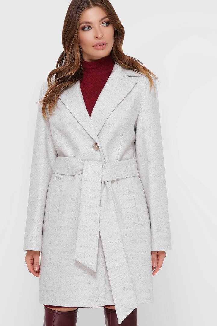 Купить Демисезонное пальто ПМ-111, Белый, 50, Glem