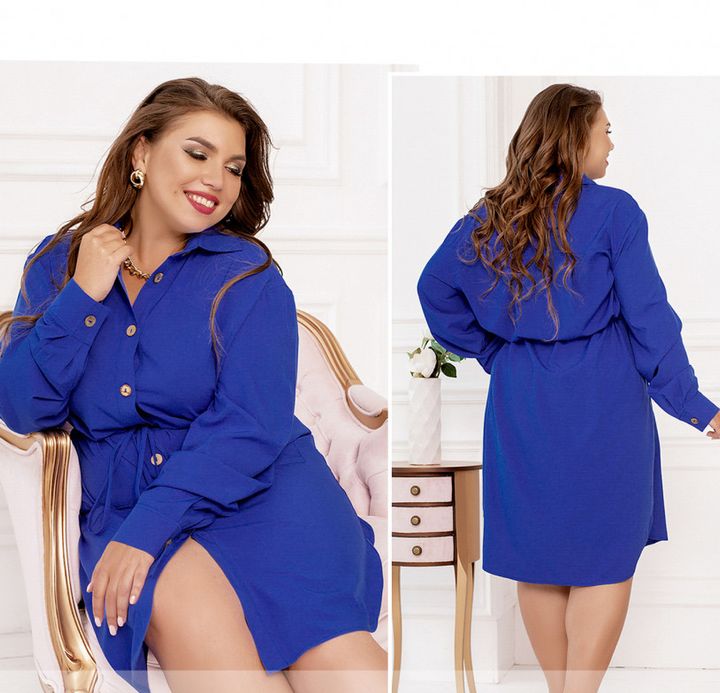 Buy Dress №306-2-Blue, 56, Minova