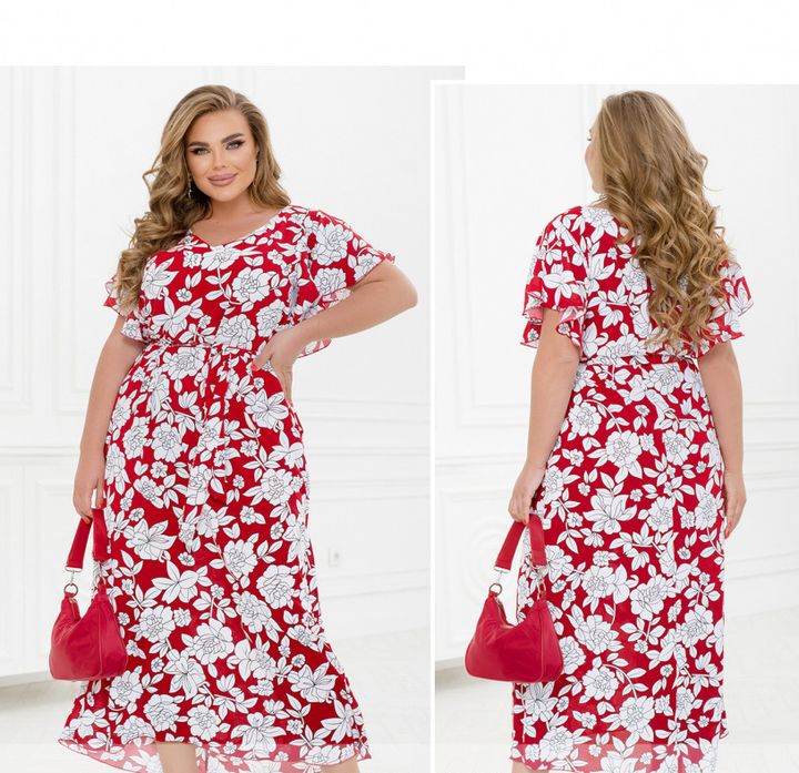 Buy Dress №2461-Red, 66-68, Minova