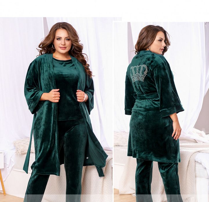 Buy Women's home suit, art. 2200, green, p. 54-56 Minova