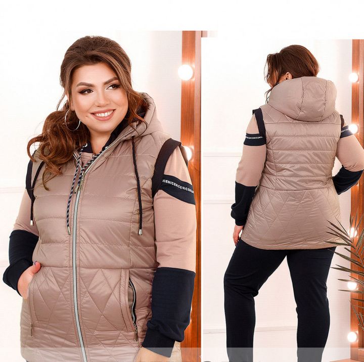 Buy Women's quilted vest No. 8-277-powder, 62-64, Minova