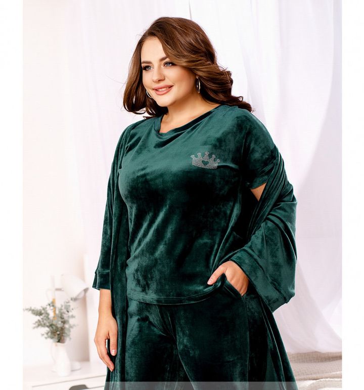 Buy Women's home suit, art. 2200, green, p. 54-56 Minova