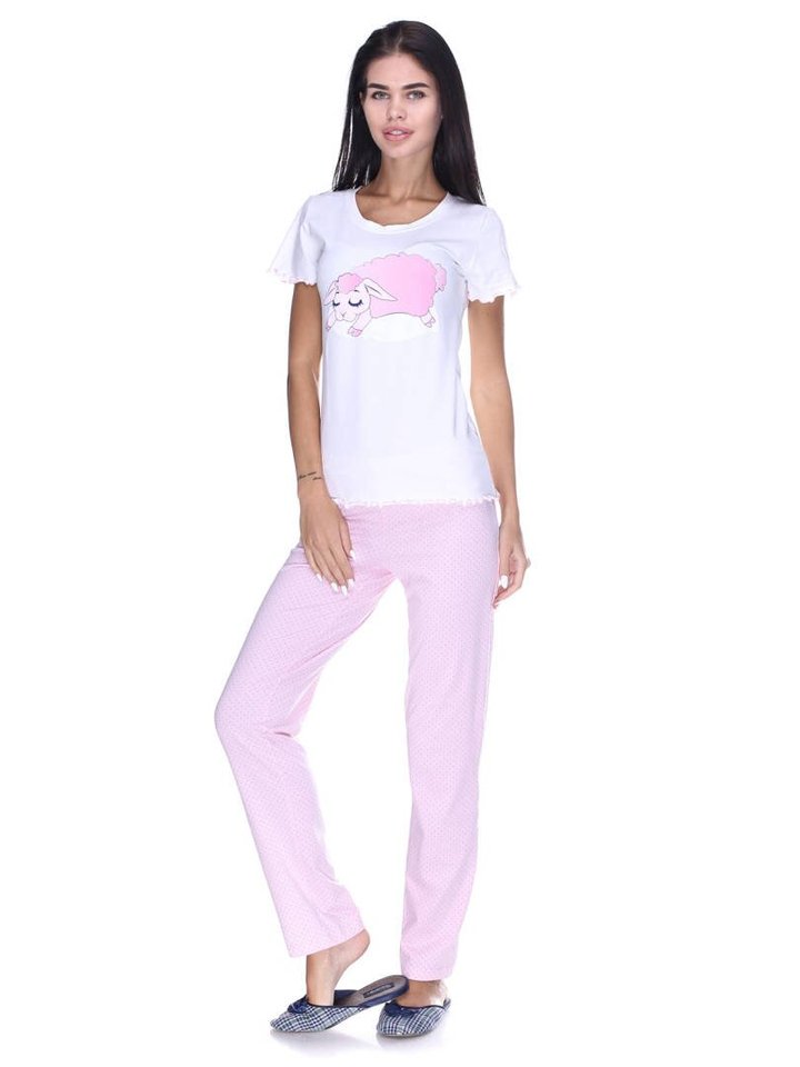 Buy T-shirt and pants set Pink 46, F60029, Fleri