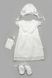 Хрестильний комплект для дівчинки з льону (без Крижми), білий, 8 міс, p. 68, 03-00850, Модний карапуз