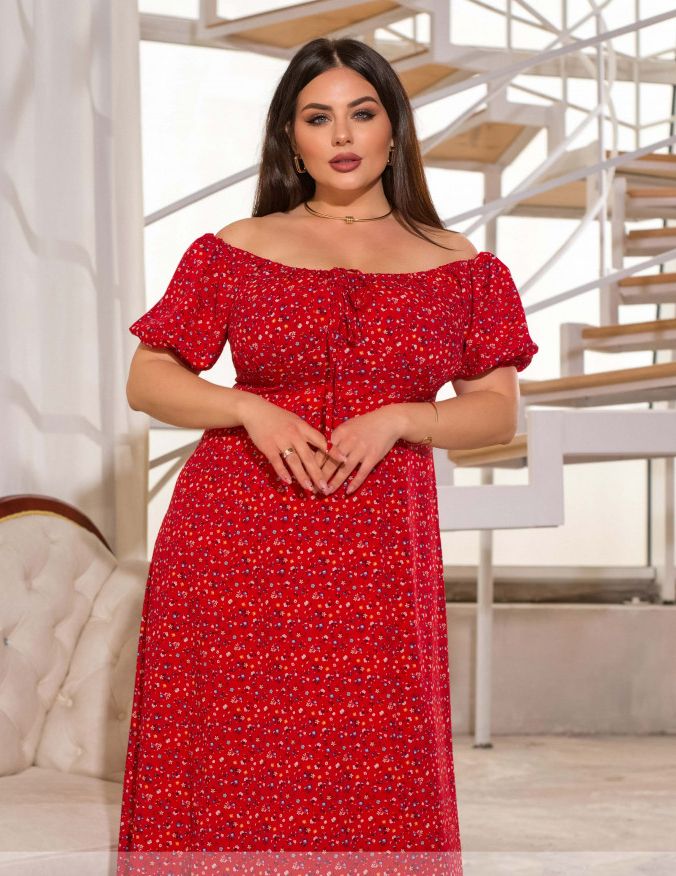 Купить Платье №1500-Красный, 62-64, Minova