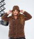 Eco fur coat for women №22-19 - Brown, 54, Minova