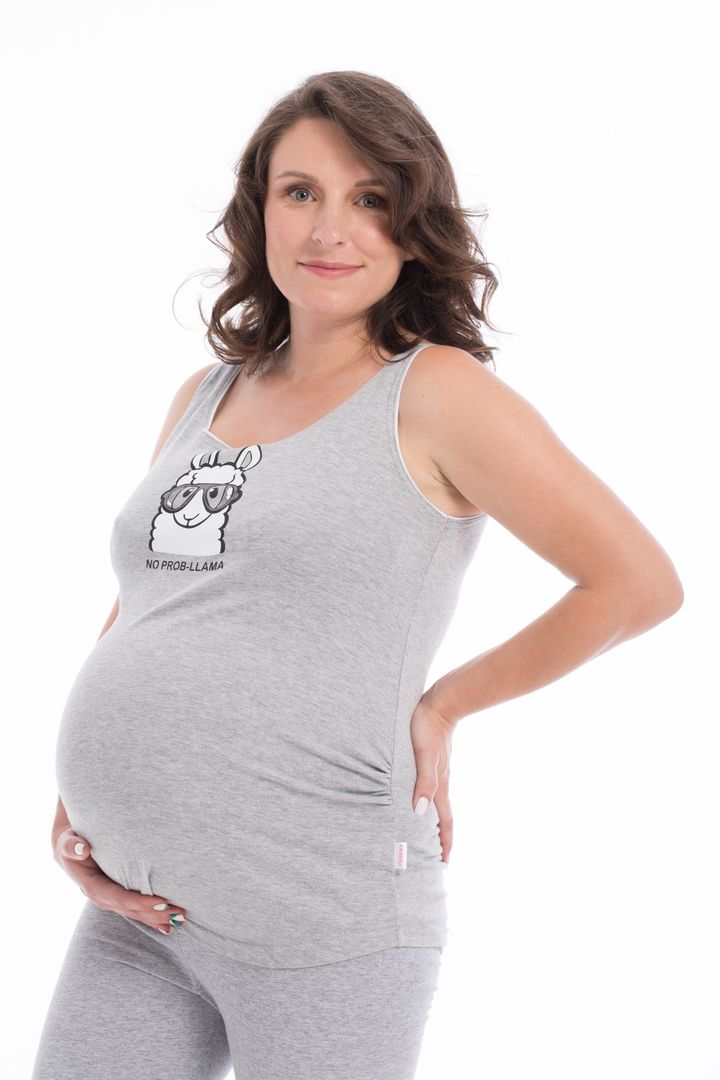 Buy T-shirt for pregnant women with print, Sheep, grey, 46, 2001